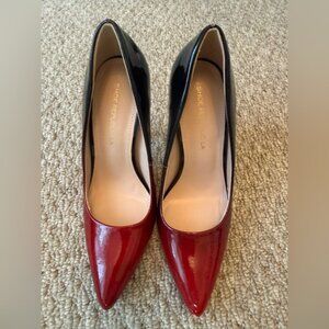 Shoe Republic LA Glossy Red and Black Heels